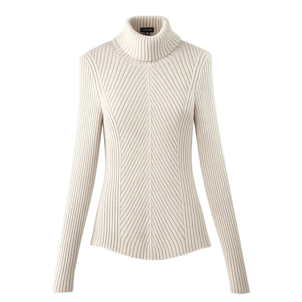 Ann Taylor Ribbed Ivory Cowl Neck Sweater - Size XS